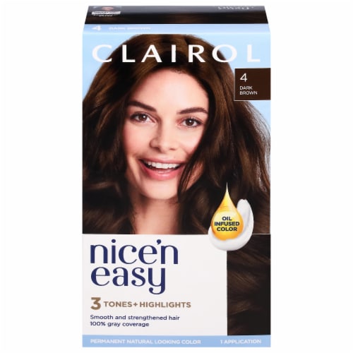 Clairol Nice'n Easy 4 Dark Brown Permanent Hair Color, 1 ct - Dillons Food  Stores