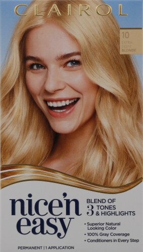 Clairol Natural Looking Nice'n Easy Permanent 10 Extra Light Blonde Color,  1 ct - Kroger