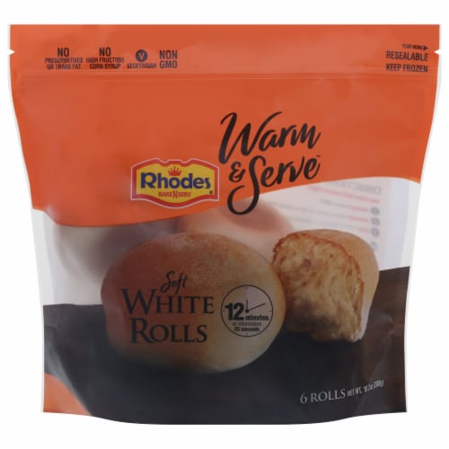 Rhodes Warm-N-Serv White Frozen Dinner Rolls Perspective: front