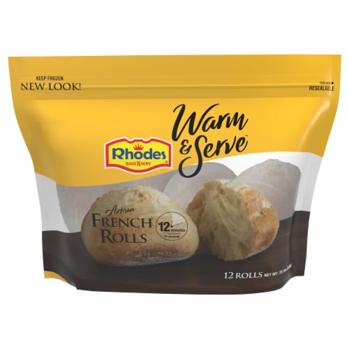 Rhodes Warm & Serve Artisan French Rolls Perspective: front