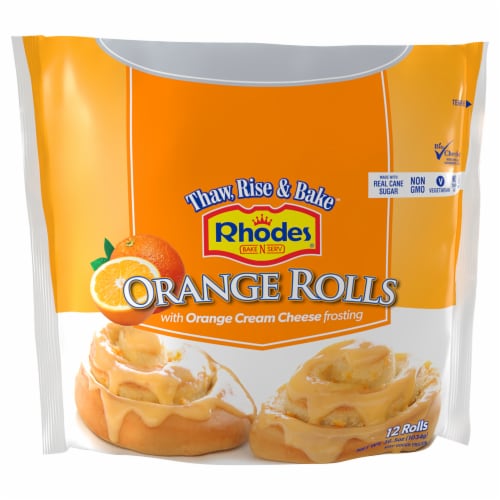 Rhodes® Orange Rolls With Icing Perspective: front