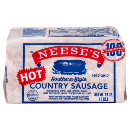 Neese's Hot Country Sausage Perspective: front