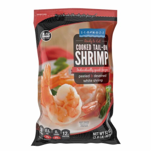 Seamazz® Ready to Eat Cooked Tail On Shrimp Perspective: front