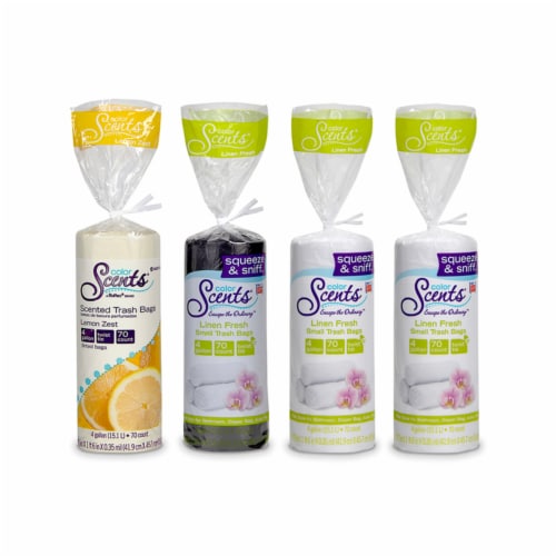 Color Scents 4 gal. Trash Bags Twist Tie 70 pk - Total Qty: 12; Each Pack Qty: 70; Total Perspective: front