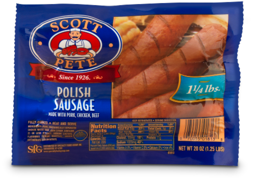 Scott Pete® Polish Sausage Perspective: front