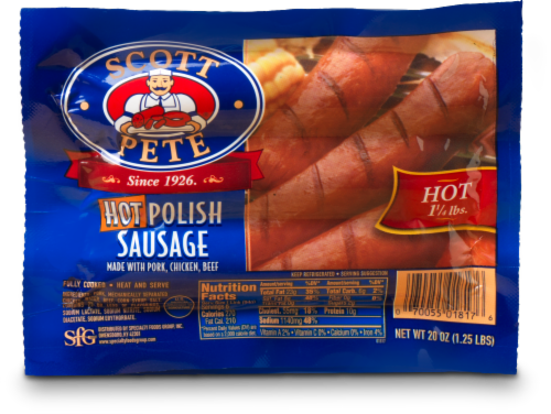 Scott Pete Hot Polish Sausage Perspective: front