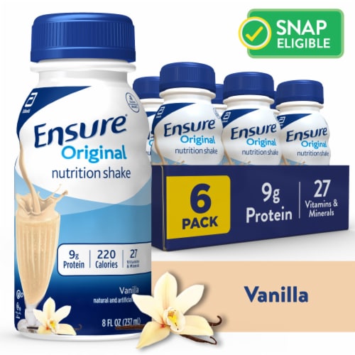 Ensure® Original Vanilla Ready-to-Drink Nutrition Shakes Perspective: front