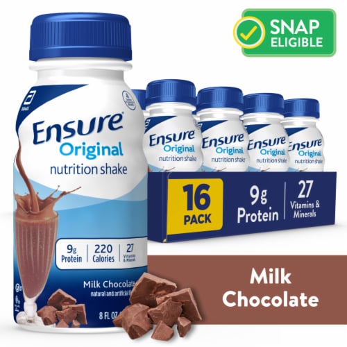 Ensure® Original Milk Chocolate Nutrition Shake Perspective: front