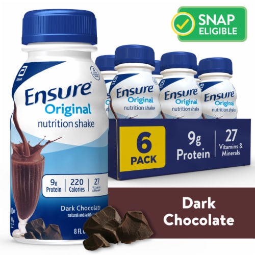 Ensure Original Dark Chocolate Ready-to-Drink Nutrition Shakes Perspective: front