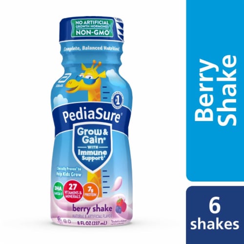 PediaSure Grow & Gain Berry Nutrition Shakes Perspective: front