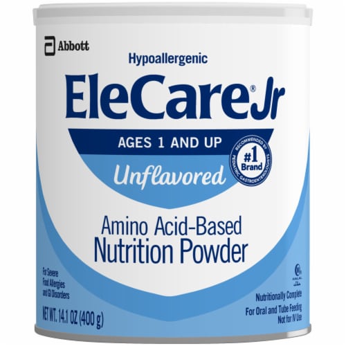 Abbott EleCare Jr Unflavored Amino Acid-Based Medical Food Perspective: front