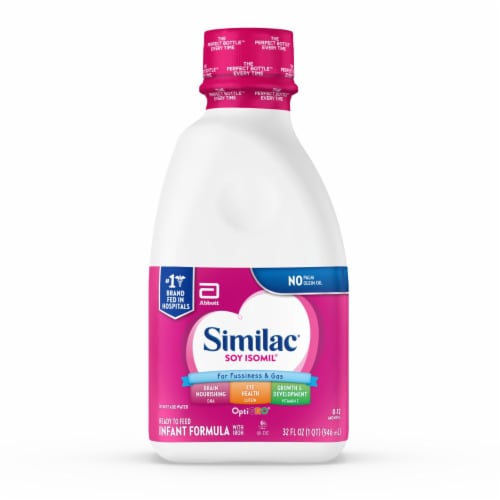Similac® Soy Isomil For Fussiness and Gas Ready-to-Feed Infant Formula Perspective: front
