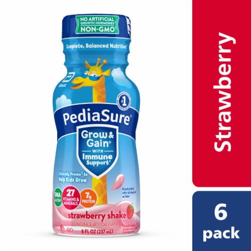 PediaSure® Grow & Gain® Strawberry Nutritional Shake Drink Perspective: front