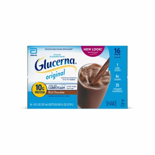 Glucerna® Rich Chocolate Nutritional Shakes Value Size Perspective: front