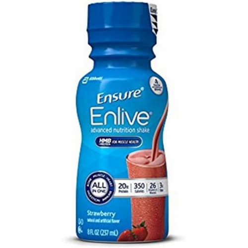 Ensure® Enlive® Advanced Strawberry Ready-to-Drink Nutrition Shakes, 4 pk /  8 fl oz - Foods Co.