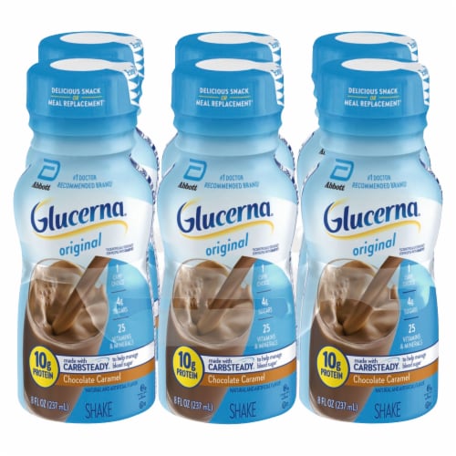 Glucerna® Chocolate Caramel Carbsteady Blood Sugar Management Help Shake Perspective: front