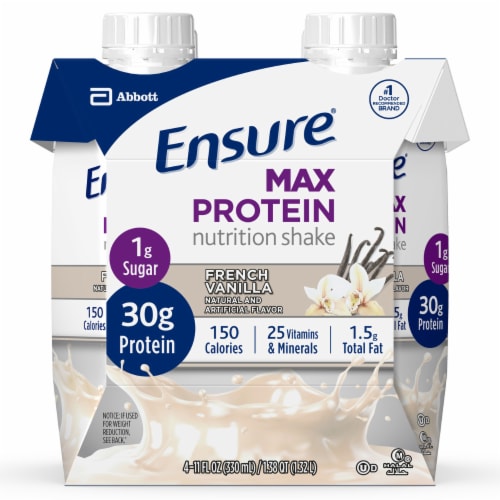 Ensure® Max Protein French Vanilla Nutrition Shake Perspective: front