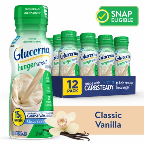 Glucerna® Hunger Smart® Diabetes Vanilla Nutritional Shake Perspective: front