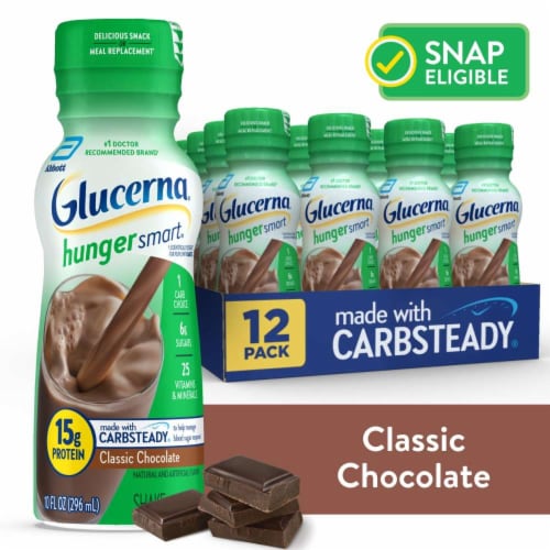 Glucerna® Hunger Smart® Classic Chocolate Nutritional Shakes Perspective: front