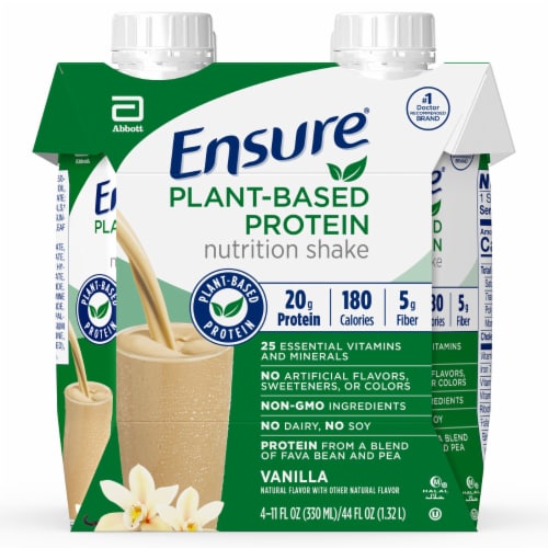 Ensure® Vanilla Plant-Based Protein Nutritional Shake Perspective: front