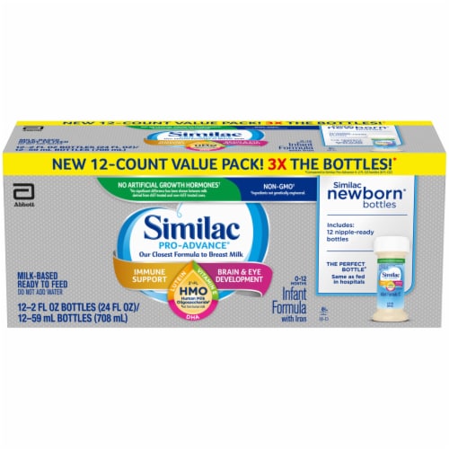 Similac Pro Advance Milk Based Infant Formula 12 bottles 2 fl
