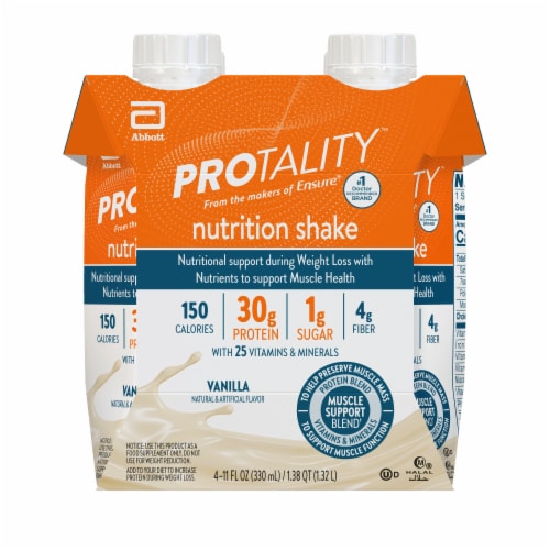 Protality™ Vanilla Nutrition Shakes Perspective: front