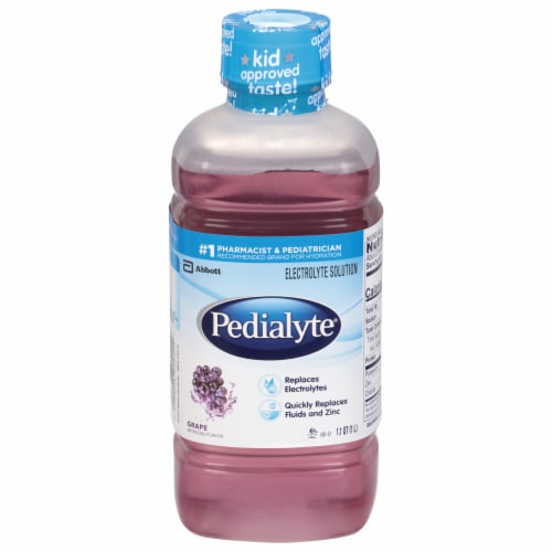 Pedialyte® Grape Electrolyte Solution Drink Perspective: front