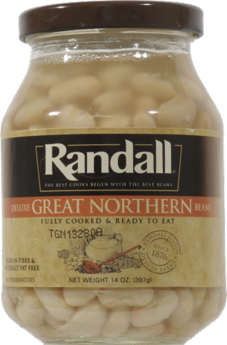 Randall Deluxe Fully Cooked Great Northern Beans Perspective: front