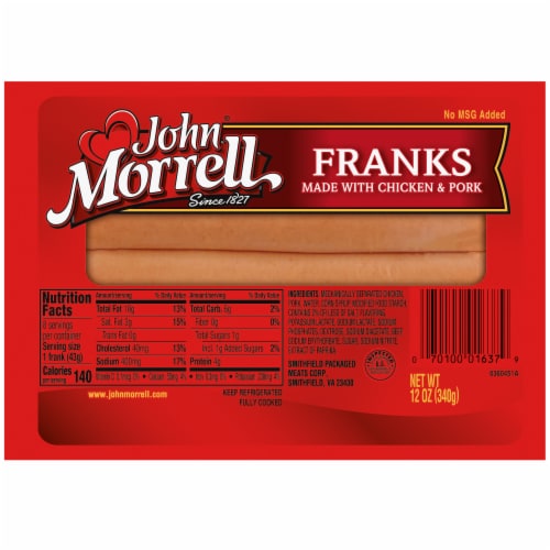 John Morrell Chicken and Pork Franks Perspective: front