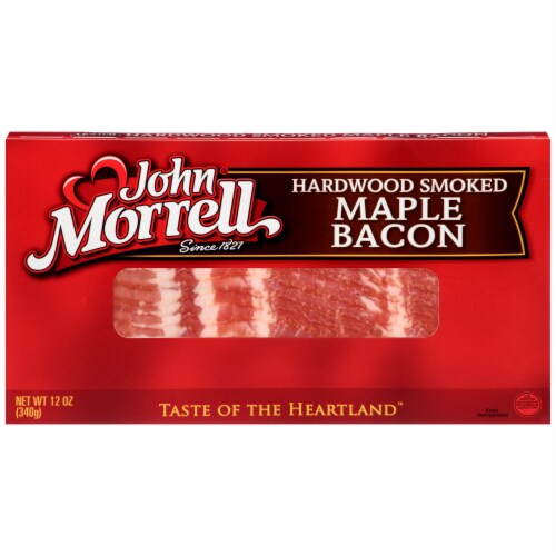 John Morrell Hardwood Smoked Maple Bacon Perspective: front