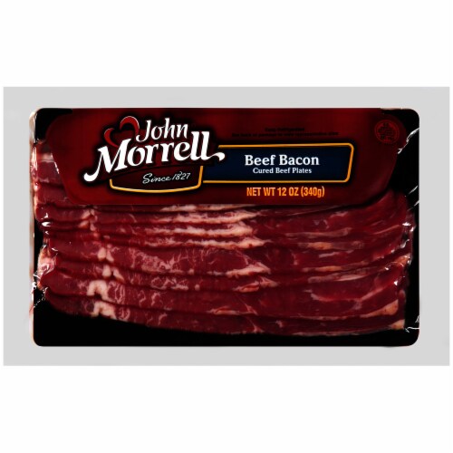 John Morrell Cured Beef Bacon Perspective: front