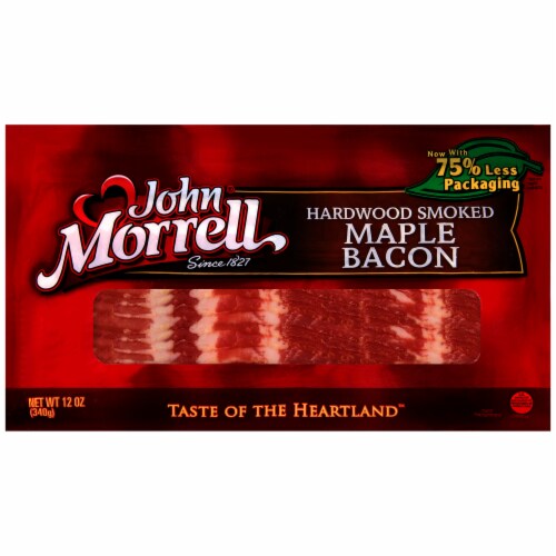 John Morrell Hardwood Smoked Maple Bacon Perspective: front