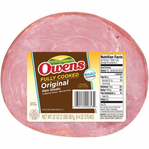 Owens® Fully Cooked Original Sliced Ham Steaks Perspective: front