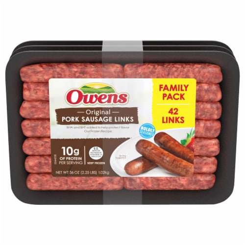 Owens Regular Pork Sausage Links Perspective: front