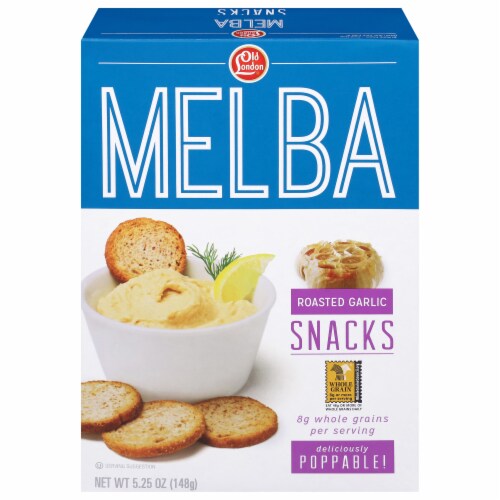 Old London® All Natural Roasted Garlic Melba Snacks Perspective: front