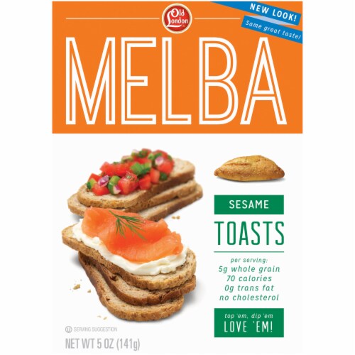Old London Melba Sesame Toasts Perspective: front