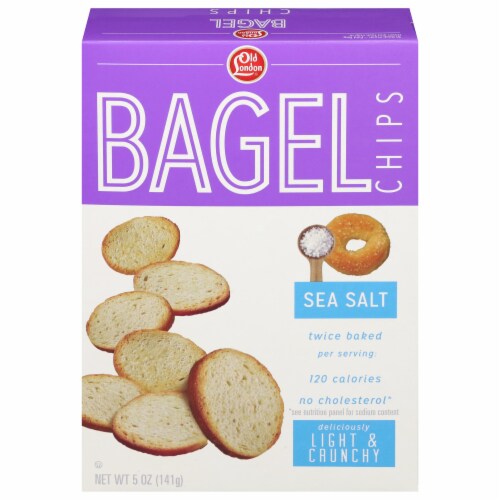 Old London Bagel Chips Sea Salt Perspective: front