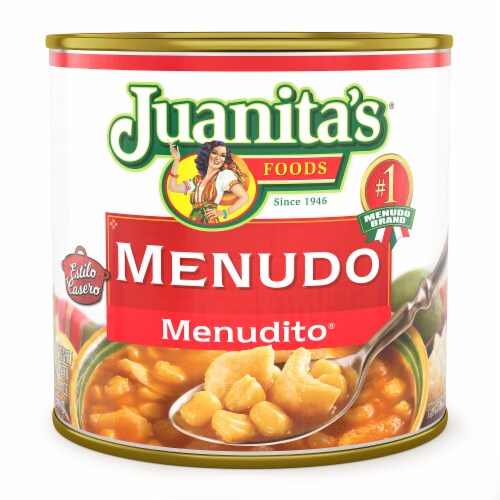 Juanita’s Foods Ready to Serve Original Menudo Soup, 94 oz Can Perspective: front