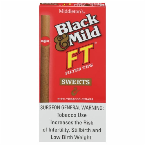 Middleton's® Black & Mild FT Filter Tips® Sweets Pipe-Tobacco Cigars Perspective: front