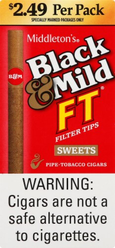 Black & Mild® Filter Tips Sweets Pipe-Tobacco Cigars Perspective: front