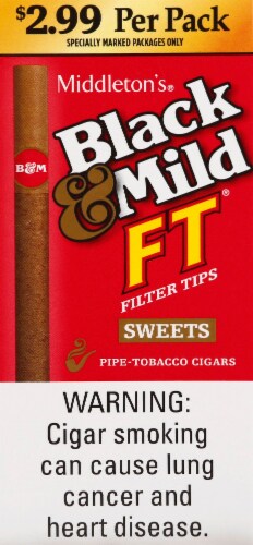 Black & Mild Filter Tips Sweets Pipe-Tobacco Cigars Perspective: front