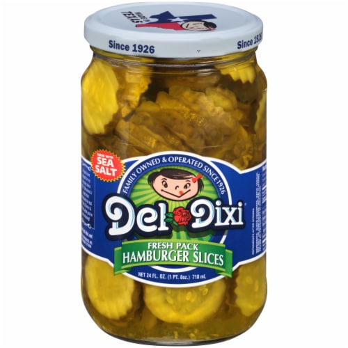 Del-Dixi Fresh Pack Hamburger Pickle Slices Perspective: front