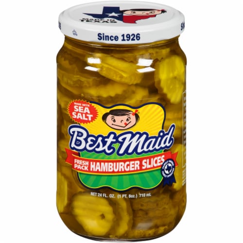 Best Maid Fresh Pack Hamburger Pickle Slices Perspective: front