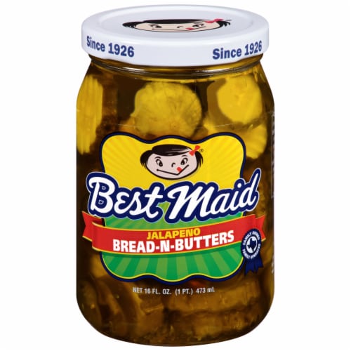 Best Maid Jalapeno Bread-n-Butter Pickles Perspective: front