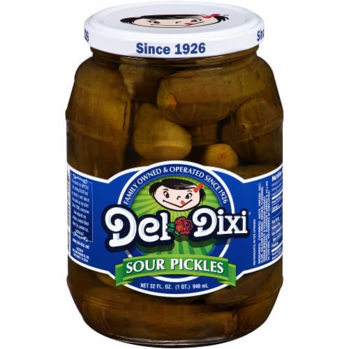 Del-Dixi Sour Pickles Perspective: front