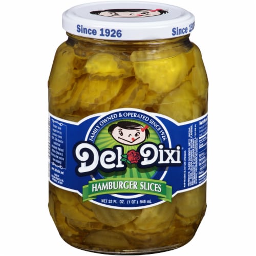 Del-Dixi Hamburger Slices Pickles Perspective: front