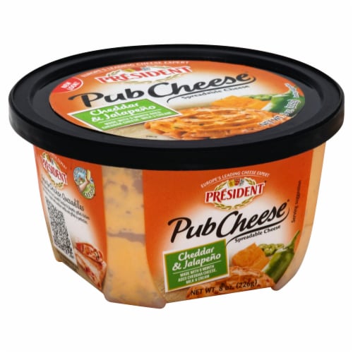 President Authentic Pub Cheese Cheddar and Jalapeno Spread