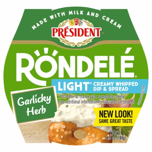 President® Rondele® Garlic & Herb Light Gourmet Spreadable Cheese Perspective: front