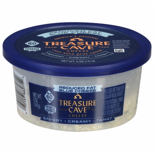 Treasure Cave Reduced Fat Crumbled Blue Cheese Perspective: front