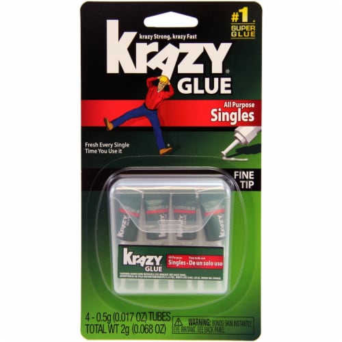 Krazy Glue Super Glue, Maximum Bond, Wood & Leather, Precision Tip - 0.07 oz